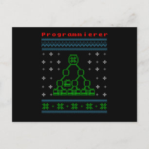 Carte Postale Programmier Ordinateur Vilain Sweater Cadeau de No