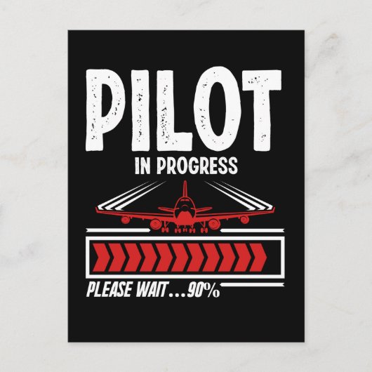 Carte Postale Progrès du pilote Avion Pilote drôle Chargement (Devant)