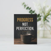 Carte Postale 📈 Progrès et non Perfection Motivation Quotidienn (Debout devant)