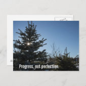 Carte Postale Progrès, pas perfection - slogan de récupération (Devant / Derrière)