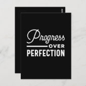 Carte Postale Progrès sur la perfection - Citation de vie de l'e (Devant / Derrière)