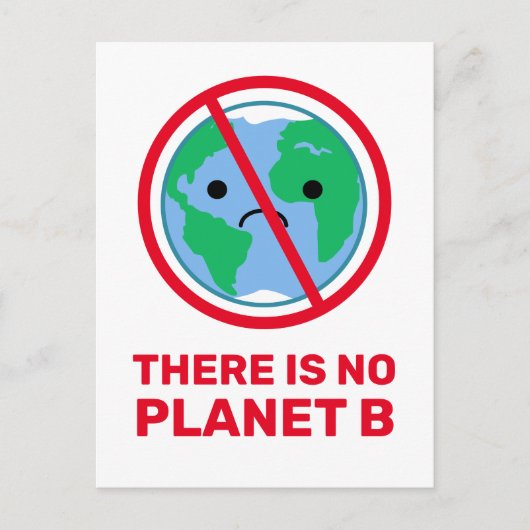 Carte Postale Progressive "No Planet B" Sensibilisation à la cri (Devant)