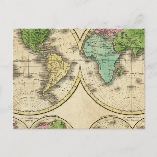 Carte Postale Projection mondiale (Devant)