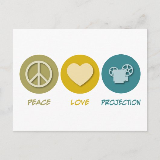 Carte Postale Projection Peace Love (Devant)