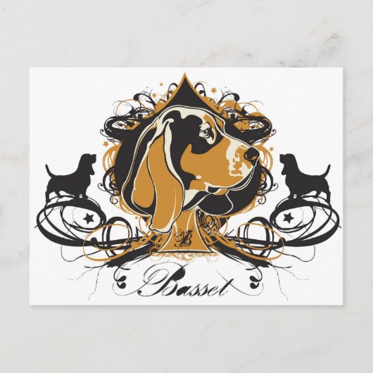 Carte Postale Projekt Chien Basset Hound (Devant)