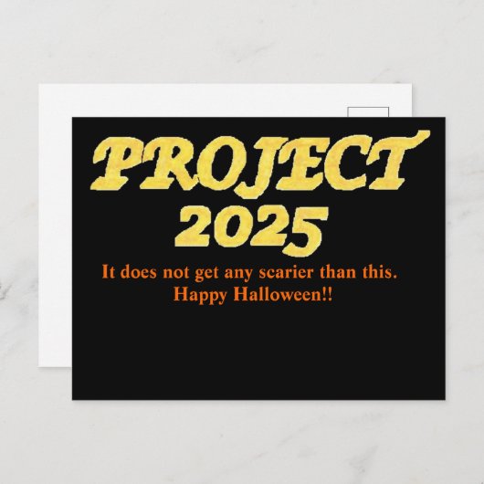 Carte postale Projet 2025 (Devant / Derrière)