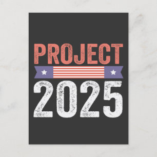 Carte Postale Projet 2025 Trump American Patroitic T-Shirt