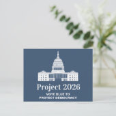 Carte Postale Projet 2026 Vote pour la démocratie (Debout devant)