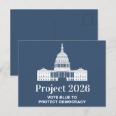 Carte Postale Projet 2026 Vote pour la démocratie (Devant / Derrière)