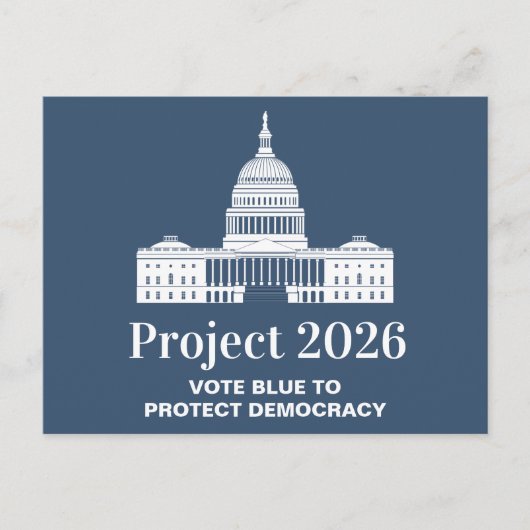 Carte Postale Projet 2026 Vote pour la démocratie (Devant)