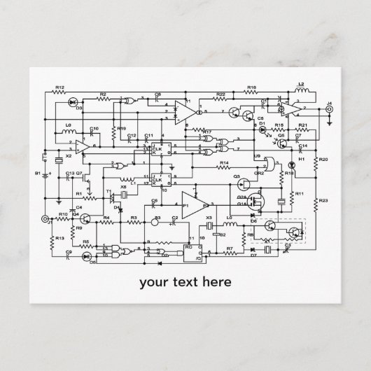 Carte Postale projet électronique (Devant)