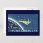 Carte Postale Projet Mercury, US Man in Space (Devant / Derrière)