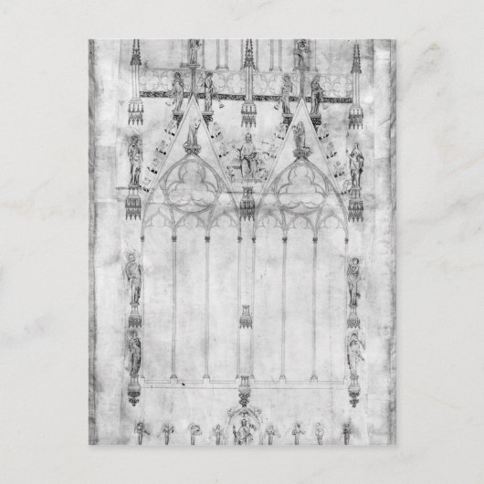 Carte Postale Projet pour la Cathédrale, élévation de l'ouest (Devant)