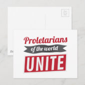 Carte Postale Prolétariens du monde UNITE (Devant / Derrière)