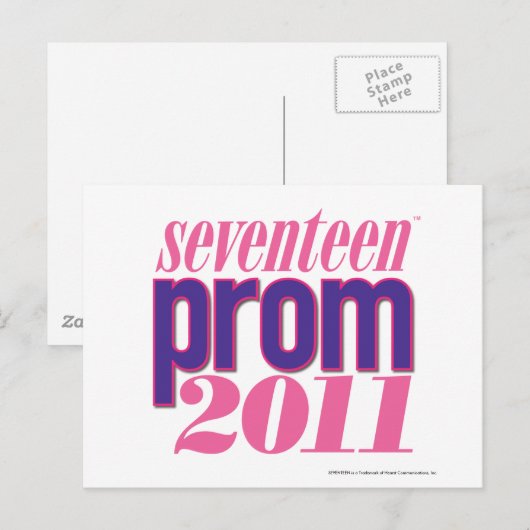 Carte Postale Prom 2011 - Violet (Devant / Derrière)
