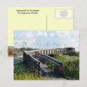 Carte Postale Promenade à la plage (Devant / Derrière)