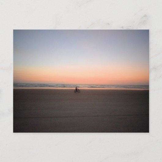 Carte Postale Promenade À Vélo Avant Le Soleil (Devant)