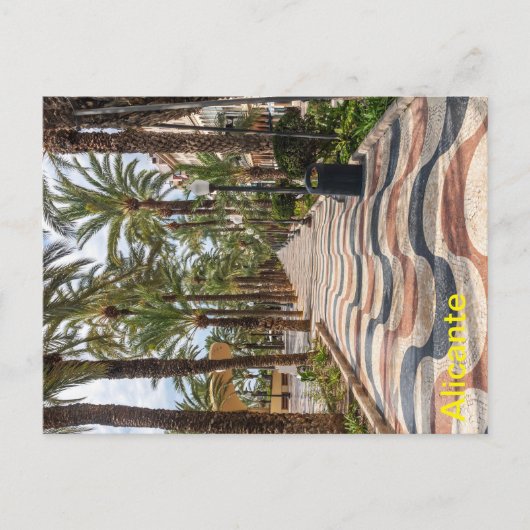 Carte Postale Promenade, Alicante, Costa Blanca, Espagne (Devant)