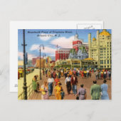 Carte Postale Promenade, Atlantic City Vintage (Devant / Derrière)
