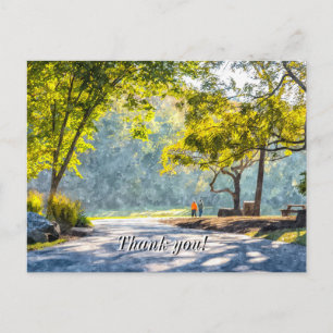 Carte Postale Promenade au Cornouiller Remerciement Artistique