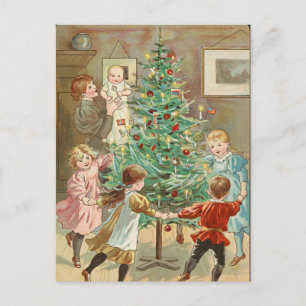Carte Postale Promenade autour du sapin de Noël par Jenny Nystro