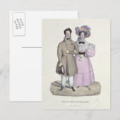 Carte Postale Promenade Bourgeoise (Devant / Derrière)