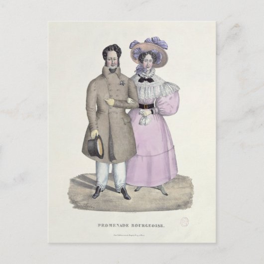 Carte Postale Promenade Bourgeoise (Devant)