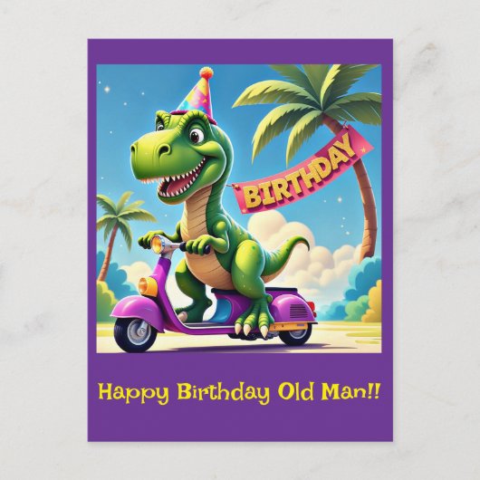 CARTE POSTALE " PROMENADE D'ANNIVERSAIRE DE DINO " (Devant)