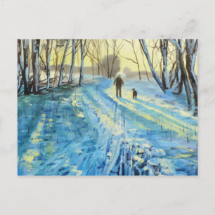 Carte Postale Promenade dans les bois d'hiver "Les deux d'entre