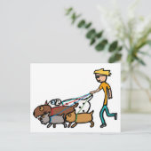 Carte Postale Promenade de chiens (Debout devant)