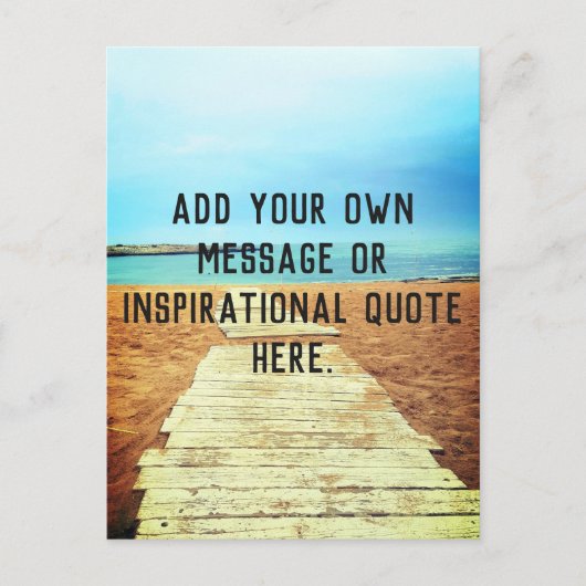 Carte Postale Promenade de la plage - Ajoutez votre propre messa (Devant)