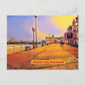 Carte Postale Promenade de la Plage Pop Art (Devant)