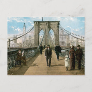 Carte Postale Promenade de pont de Brooklyn, New York City