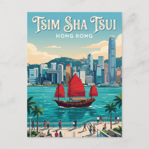 Carte Postale Promenade de Tsim Sha Tsui Hong Kong