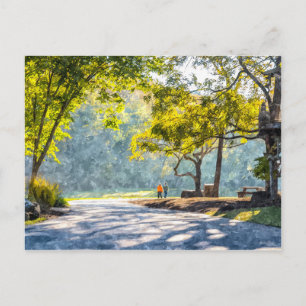 Carte Postale Promenade des Cornouillers en peinture