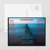 Carte Postale Promenade Desiderata sur l'océan avec des pillions (Devant / Derrière)