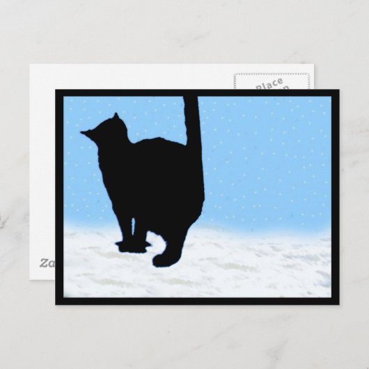 Carte Postale Promenade d'hiver (Devant / Derrière)