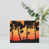 Carte Postale Promenade du coucher du soleil (Debout devant)