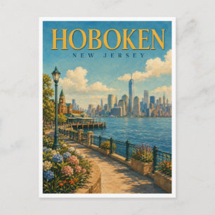 Carte Postale Promenade du front de mer de Hoboken New Jersey Ge