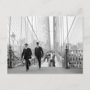 Carte Postale Promenade du pont de Brooklyn, 1905