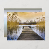 Carte Postale Promenade du quai sur la rivière d'Ukraine (Devant / Derrière)