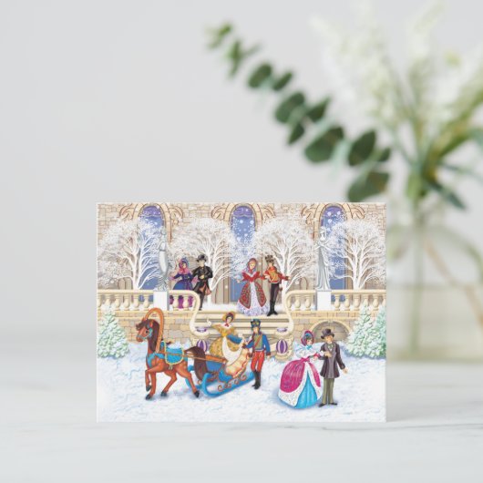 Carte Postale Promenade hivernale (Debout devant)