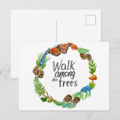 Carte postale Promenade parmi les arbres (Devant / Derrière)