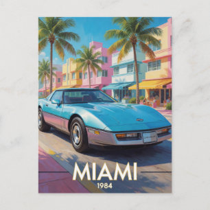 Carte Postale Promenade tropicale à Miami 1984 Floride