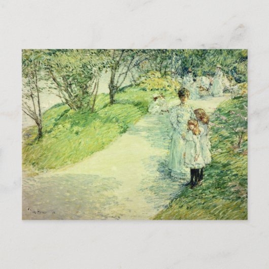 Carte Postale Promenades dans le jardin, 1898 (Devant)