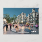 Carte Postale Promenez-vous et embrassez-vous à La Rambla, Barce (Devant)