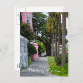 Carte Postale Promenez-Vous Sur Rainbow Row En Pensant À Vous (Devant / Derrière)