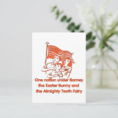 Carte Postale Promesse athée (Debout devant)