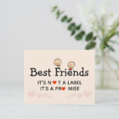 Carte Postale Promesse des meilleurs amis (Debout devant)