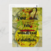 Carte Postale Promesse d'or : Le script doré du destin (Devant / Derrière)